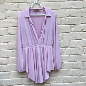 Take 50% OFF- Ups & Downs Purple Dress, Size-1X